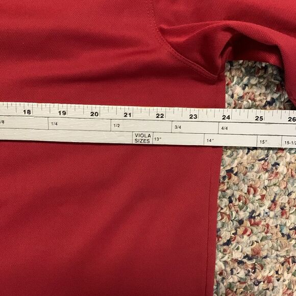 Nike Golf Red Black Trim Performance Short Sleeve Classic Polo Shirt Size XL - Picture 9 of 10